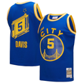 Kooe G.State Warriors #5 Baron Davis Mitchell & Ness Royal Hardwood Classics 200405 Swingman Jerseys