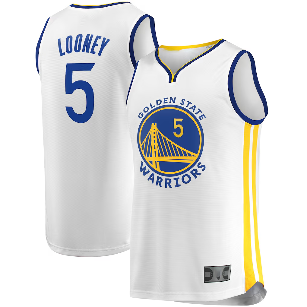 Kooe G.State Warriors #5 Kevon Looney White Fast Break Player Replica Jerseys - Association Edition