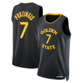 Kooe G.State Warriors #7 Kristaps Porzi??is Black Swingman Jerseys - Statement Edition