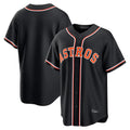 Kooe H.Astros Black Fashion Out Home Game Blank Player Stitched Jerseys