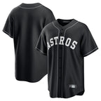 Kooe H.Astros Black Home Game Blank Player Stitched Jerseys