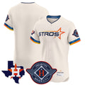 Kooe H.Astros Cream City Connect Texas Patch Vapor Premier Blank Player Limited Elite Home Stitched Jerseys