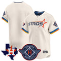 Kooe H.Astros Cream City Connect Texas Patch Vapor Premier Blank Player Limited Home Stitched Jerseys