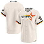 Kooe H.Astros Cream Limited Home Blank Player Stitched Jerseys