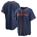 Kooe H.Astros Navy City Connect Home Game Blank Player Stitched Jerseys