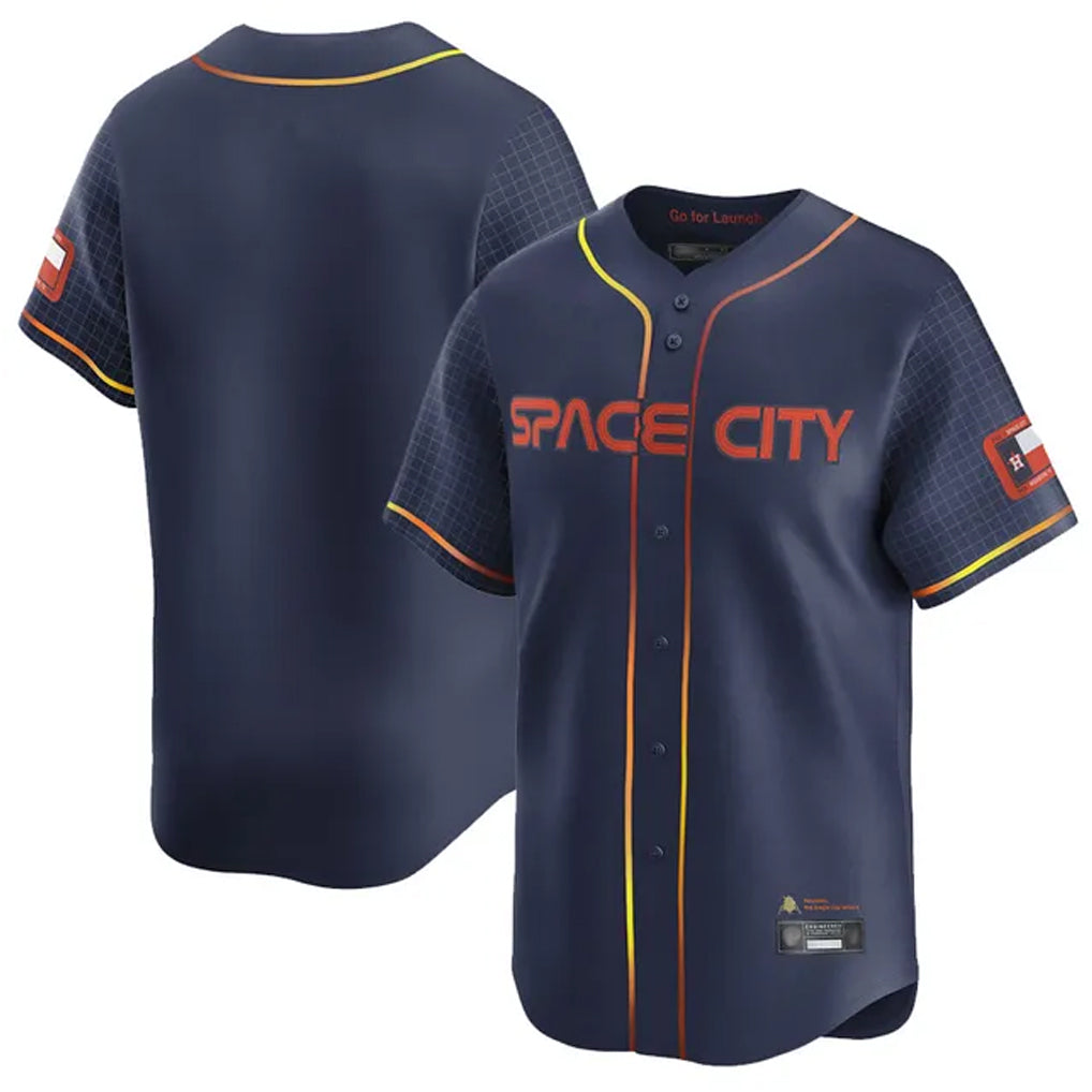 Kooe H.Astros Navy City Connect Limited Home Blank Player Stitched Jerseys