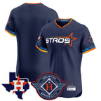 Kooe H.Astros Navy City Connect Texas Patch Vapor Premier Blank Player Limited Elite Home Stitched Jerseys