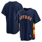 Kooe H.Astros Navy Home Game Blank Player Stitched Jerseys