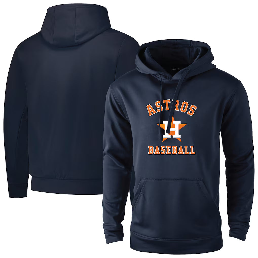 Kooe H.Astros Navy Pullover Hoodie Blank Player Stitched Jerseys