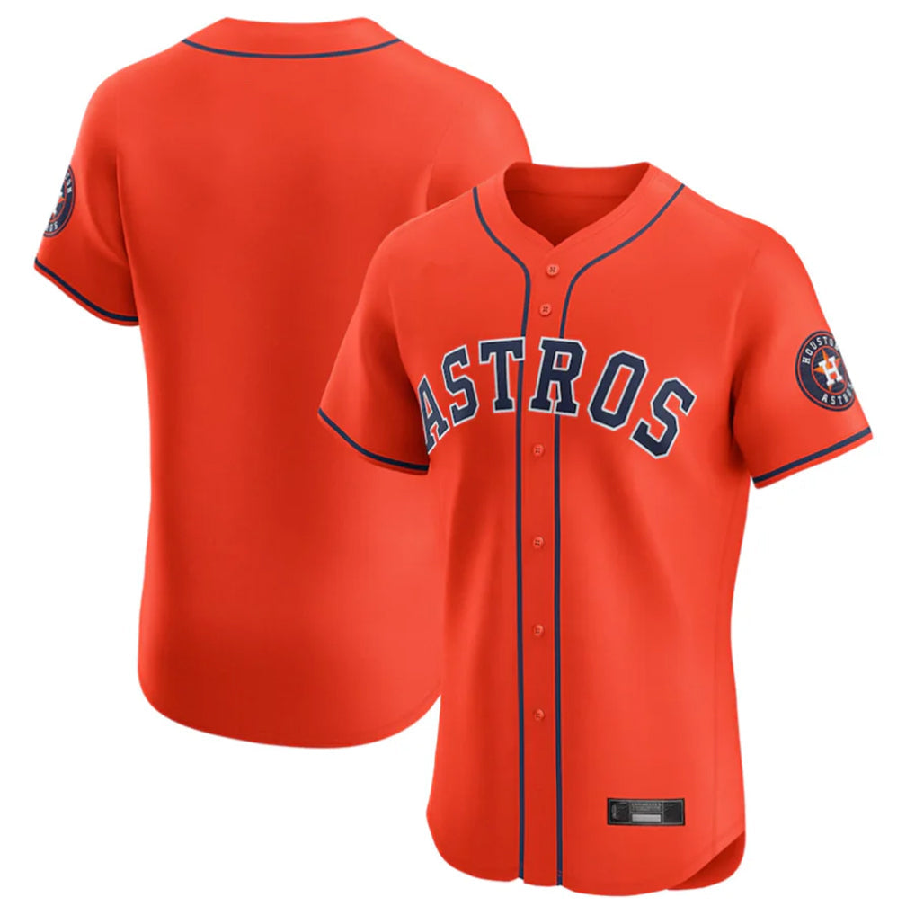 Kooe H.Astros Orange Home Limited Elite Blank Player Stitched Jerseys