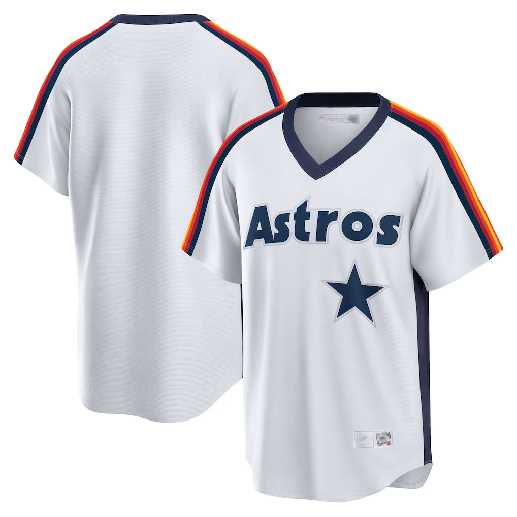 Kooe H.Astros White Cooperstown Collection T-shirt Blank Player Stitched Jerseys