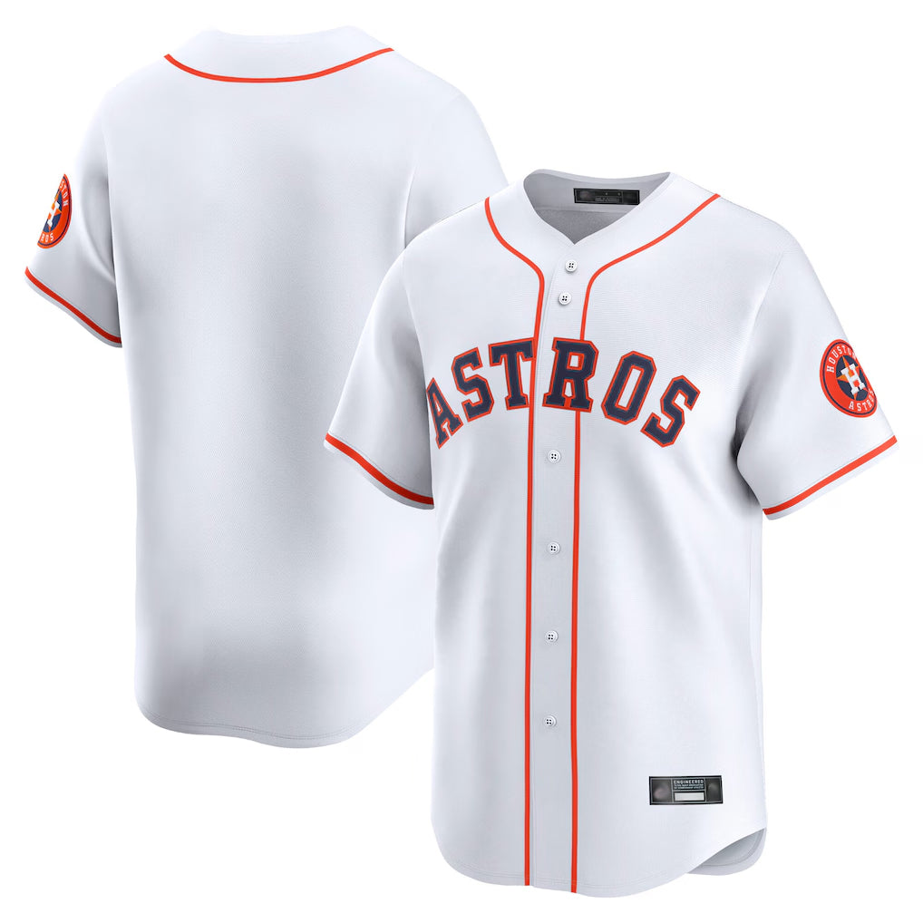 Kooe H.Astros White Home Limited Blank Player Stitched Jerseys