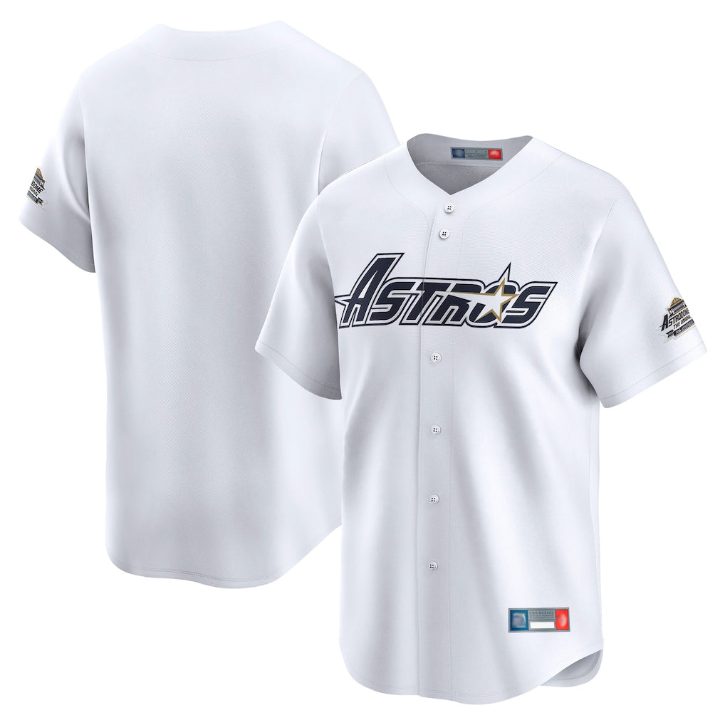 Kooe H.Astros White Throwback Cooperstown Collection Limited Blank Player Stitched Jerseys