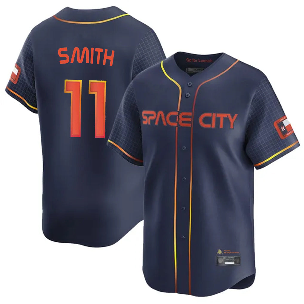 Kooe H.Astros #11 Cam Smith Player Navy City Connect Home Limited Stitched Jerseys