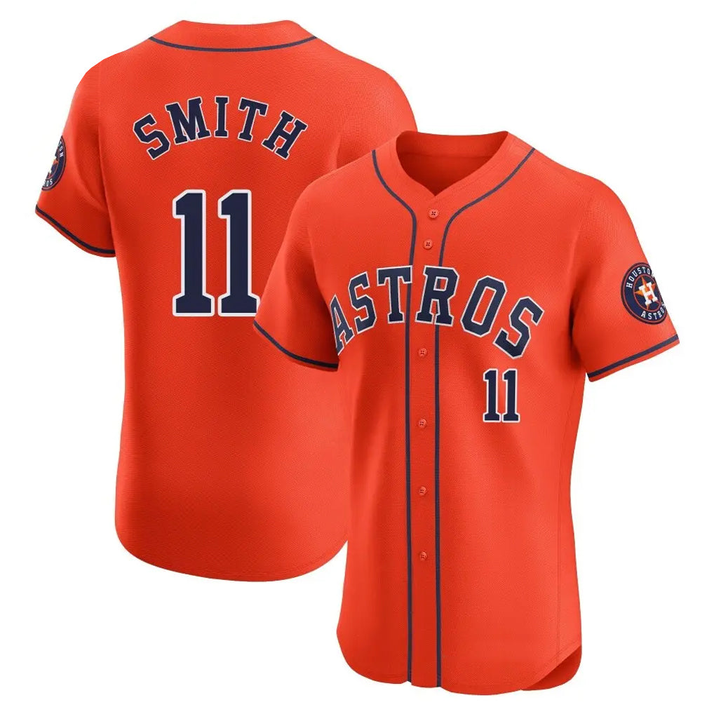 Kooe H.Astros #11 Cam Smith Player Orange Home Limited Elite Stitched Jerseys