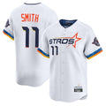 Kooe H.Astros #11 Cam Smith Player White City Connect Limited Home Stitched Jerseys