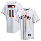 Kooe H.Astros #11 Cam Smith Player White Home Game Stitched Jerseys
