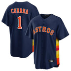 Kooe H.Astros #1 Carlos Correa Player Navy Home Game Stitched Jerseys