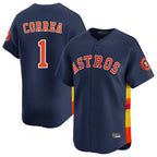 Kooe H.Astros #1 Carlos Correa Player Navy Home Limited Stitched Jerseys