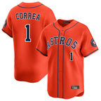Kooe H.Astros #1 Carlos Correa Player Orange Home Limited Stitched Jerseys