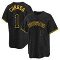 Kooe H.Astros #1 Carlos Correa Player Snake Skin City Home Game Stitched Jerseys
