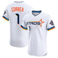 Kooe H.Astros #1 Carlos Correa Player White City Connect Limited Elite Home Stitched Jerseys