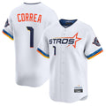 Kooe H.Astros #1 Carlos Correa Player White City Connect Limited Home Stitched Jerseys