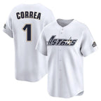 Kooe H.Astros #1 Carlos Correa Player White Throwback Cooperstown Collection Limited Stitched Jerseys
