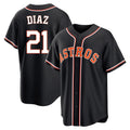 Kooe H.Astros #21 Yainer Diaz Player Black Fashion Out Home Game Stitched Jerseys