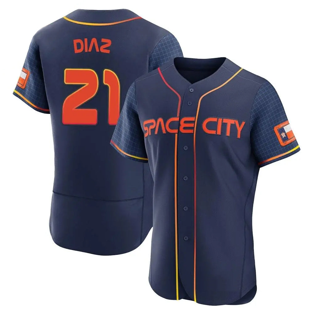 Kooe H.Astros #21 Yainer Diaz Player Navy City Connect Limited Elite Home Stitched Jerseys