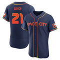 Kooe H.Astros #21 Yainer Diaz Player Navy City Connect Limited Elite Home Stitched Jerseys
