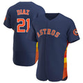 Kooe H.Astros #21 Yainer Diaz Player Navy Home Limited Elite Stitched Jerseys