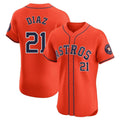 Kooe H.Astros #21 Yainer Diaz Player Orange Home Limited Elite Stitched Jerseys