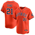 Kooe H.Astros #21 Yainer Diaz Player Orange Home Limited Stitched Jerseys