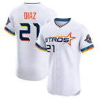 Kooe H.Astros #21 Yainer Diaz Player White City Connect Limited Elite Home Stitched Jerseys