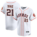 Kooe H.Astros #21 Yainer Diaz Player White Home Limited Stitched Jerseys