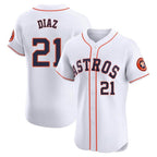 Kooe H.Astros #21 Yainer Diaz Player White Limited Elite Home Stitched Jerseys