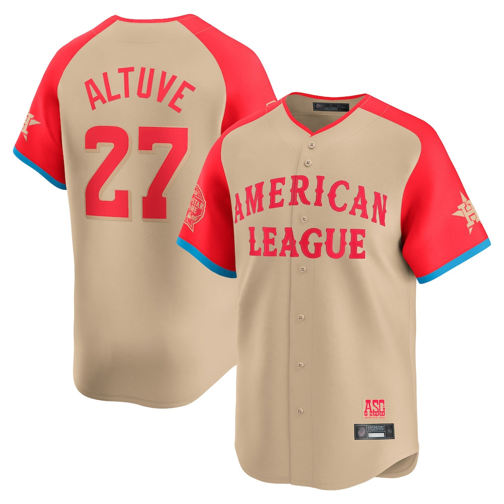 Kooe H.Astros #27 Jose Altuve Player Cream American League All-Star Game Limited Stitched Jerseys