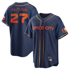 Kooe H.Astros #27 Jose Altuve Player Navy City Connect Home Game Stitched Jerseys