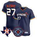 Kooe H.Astros #27 Jose Altuve Player Navy City Connect Texas Patch Vapor Premier Limited Elite Home Stitched Jerseys