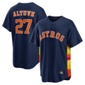 Kooe H.Astros #27 Jose Altuve Player Navy Home Game Stitched Jerseys