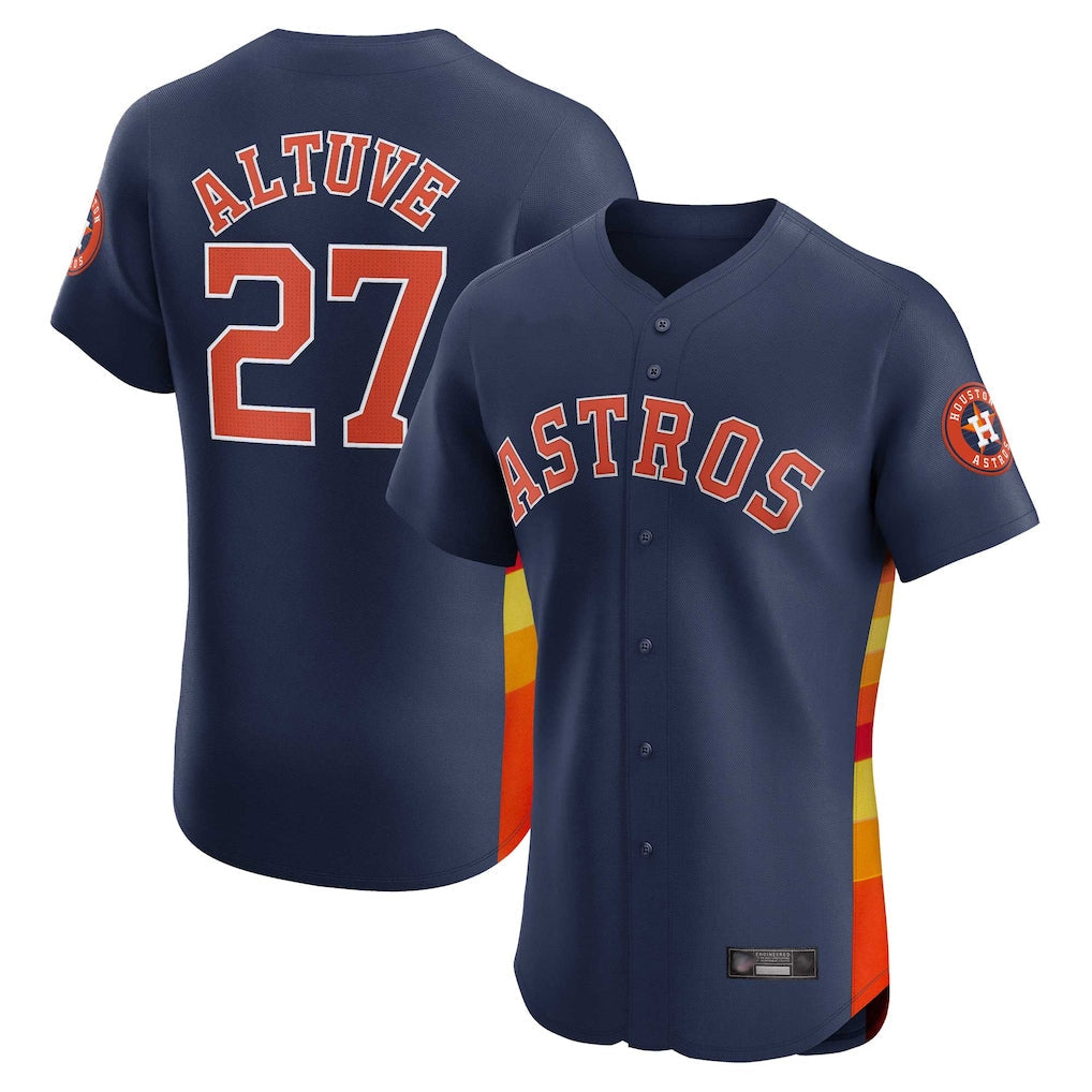 Kooe H.Astros #27 Jose Altuve Player Navy Limited Elite Home Stitched Jerseys