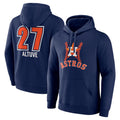 Kooe H.Astros #27 Jose Altuve Player Navy Pullover Hoodie Stitched Jerseys