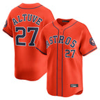 Kooe H.Astros #27 Jose Altuve Player Orange Home Limited Stitched Jerseys