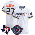Kooe H.Astros #27 Jose Altuve Player White City Connect Texas Patch Vapor Premier Limited Elite Home Stitched Jerseys