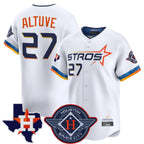 Kooe H.Astros #27 Jose Altuve Player White City Connect Texas Patch Vapor Premier Limited Home Stitched Jerseys