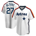 Kooe H.Astros #27 Jose Altuve Player White Cooperstown Collection T-shirt Stitched Jerseys