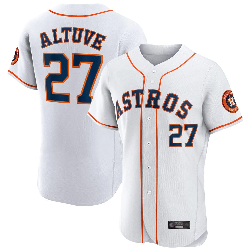 Kooe H.Astros #27 Jose Altuve Player White Limited Elite Home Stitched Jerseys