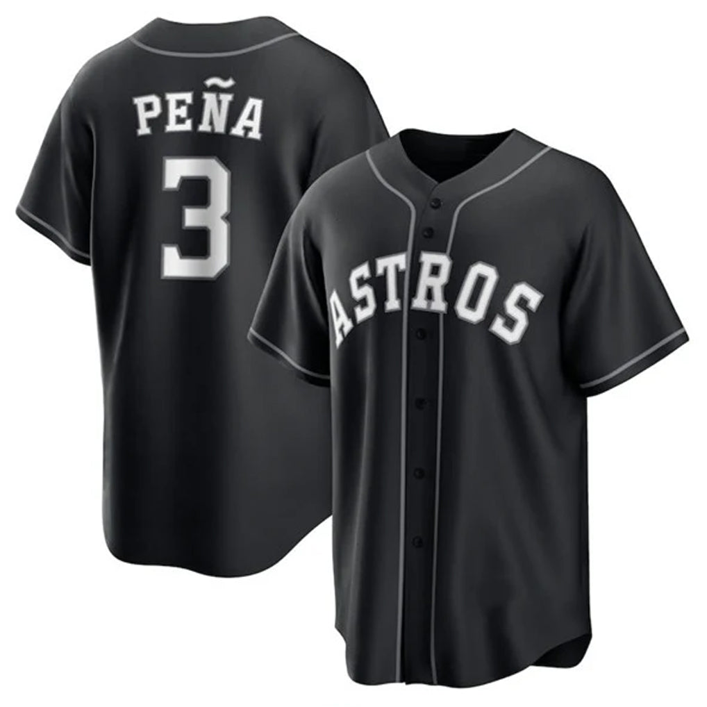 Kooe H.Astros #3 Jeremy Pe?a Player Black Home Game Stitched Jerseys