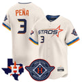 Kooe H.Astros #3 Jeremy Pe?a Player Cream City Connect Texas Patch Vapor Premier Limited Home Stitched Jerseys